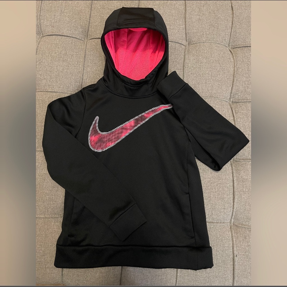 PRICE DROP!! Big Girls’ Nike Hoodie, Black/Hot Pink